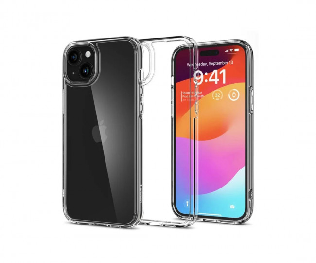 Чехол Spigen для iPhone 15, Crystal Hybrid, Crystal Clear